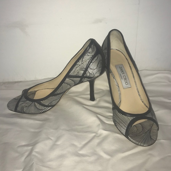 Auth. JIMMY CHOO size 38 heel (US size 7.5-8) - Picture 2 of 6